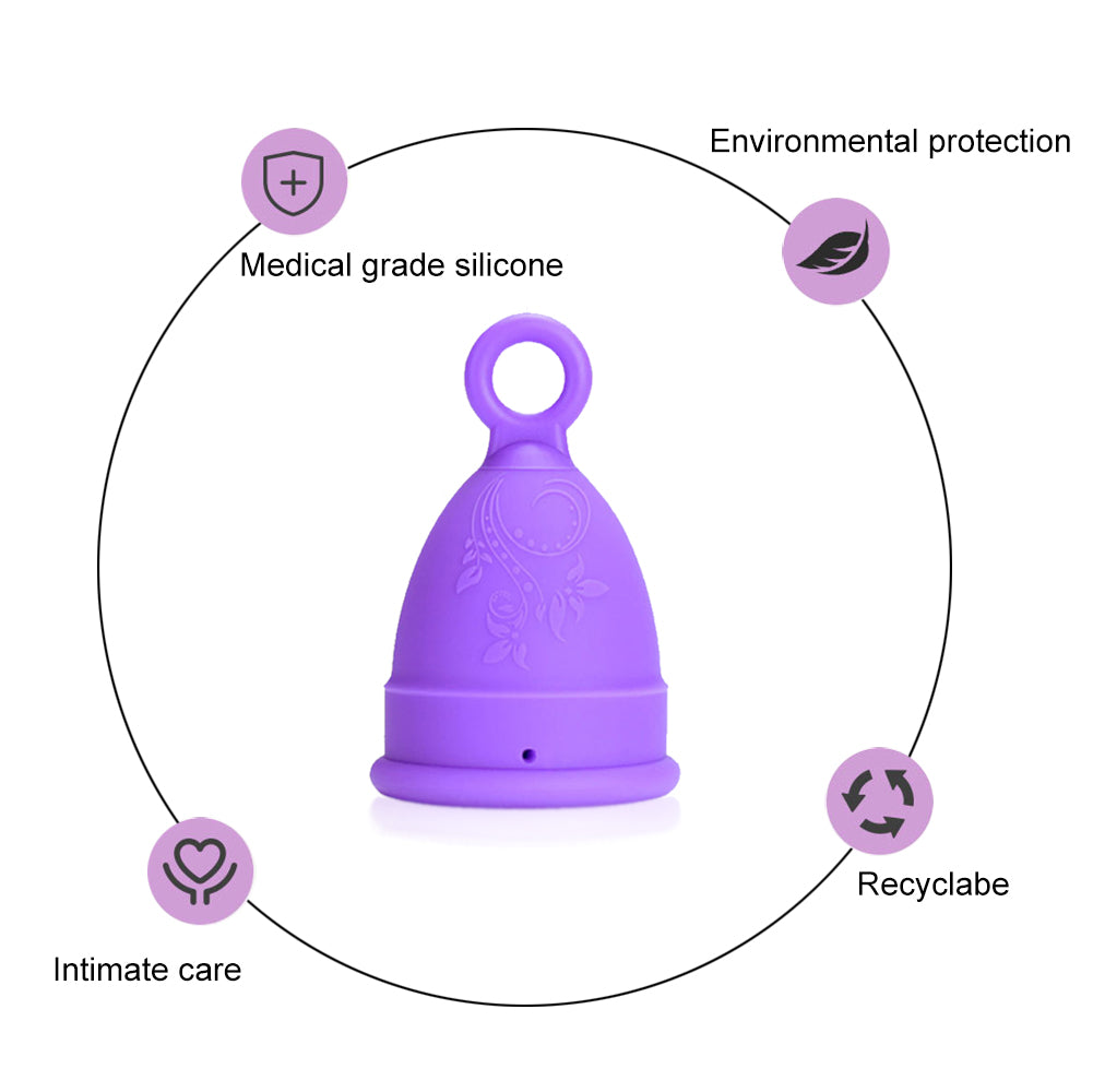 Reusable Menstrual Period Cup Soft Medical Silicone Small or Large Menstrual Cups-CP002