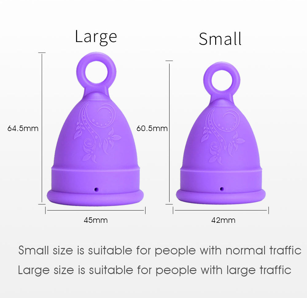 Reusable Menstrual Period Cup Soft Medical Silicone Small or Large Menstrual Cups-CP002
