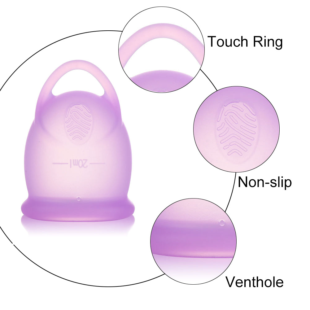 Reusable Menstrual Period Cup Soft Medical Silicone Small or Large Menstrual Cups-CP003